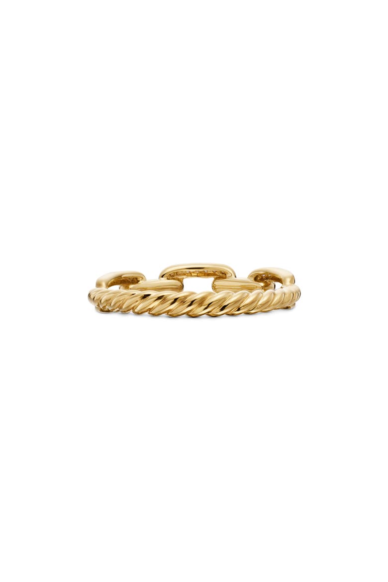 STAX CHAIN LINK RING 18K, Alternate, color, YELLOW GOLD/ DIAMOND