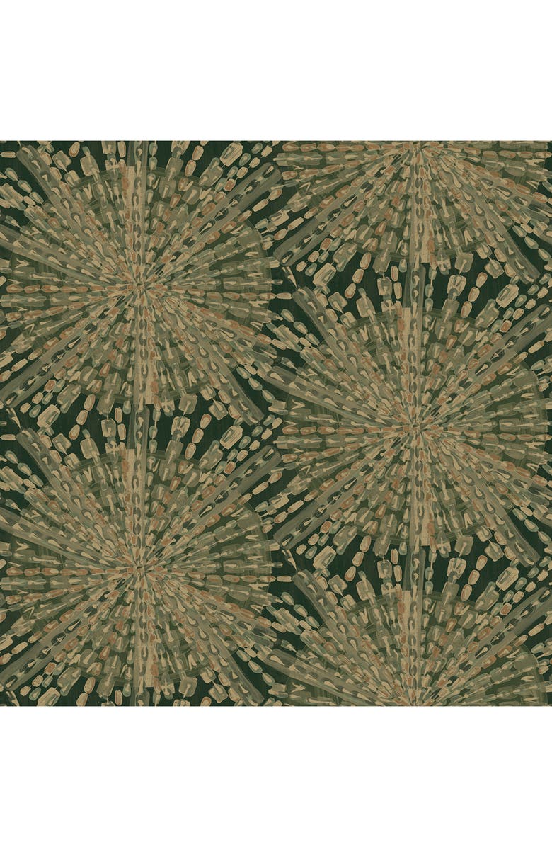 Wallpops Emerald Green Sunburst Peel & Stick Wallpaper, Main, color,