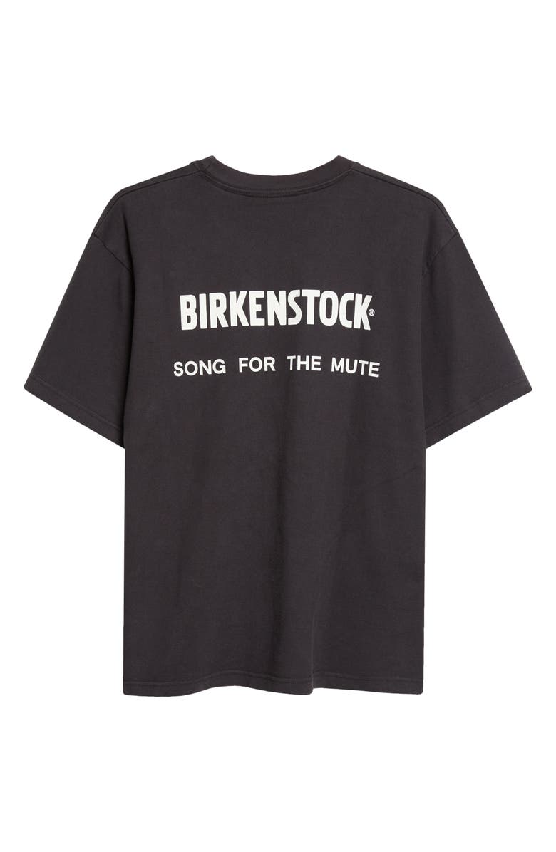 SONG FOR THE MUTE x Birkenstock The Rebel Distressed Graphic T-Shirt, Alternate, color, Black