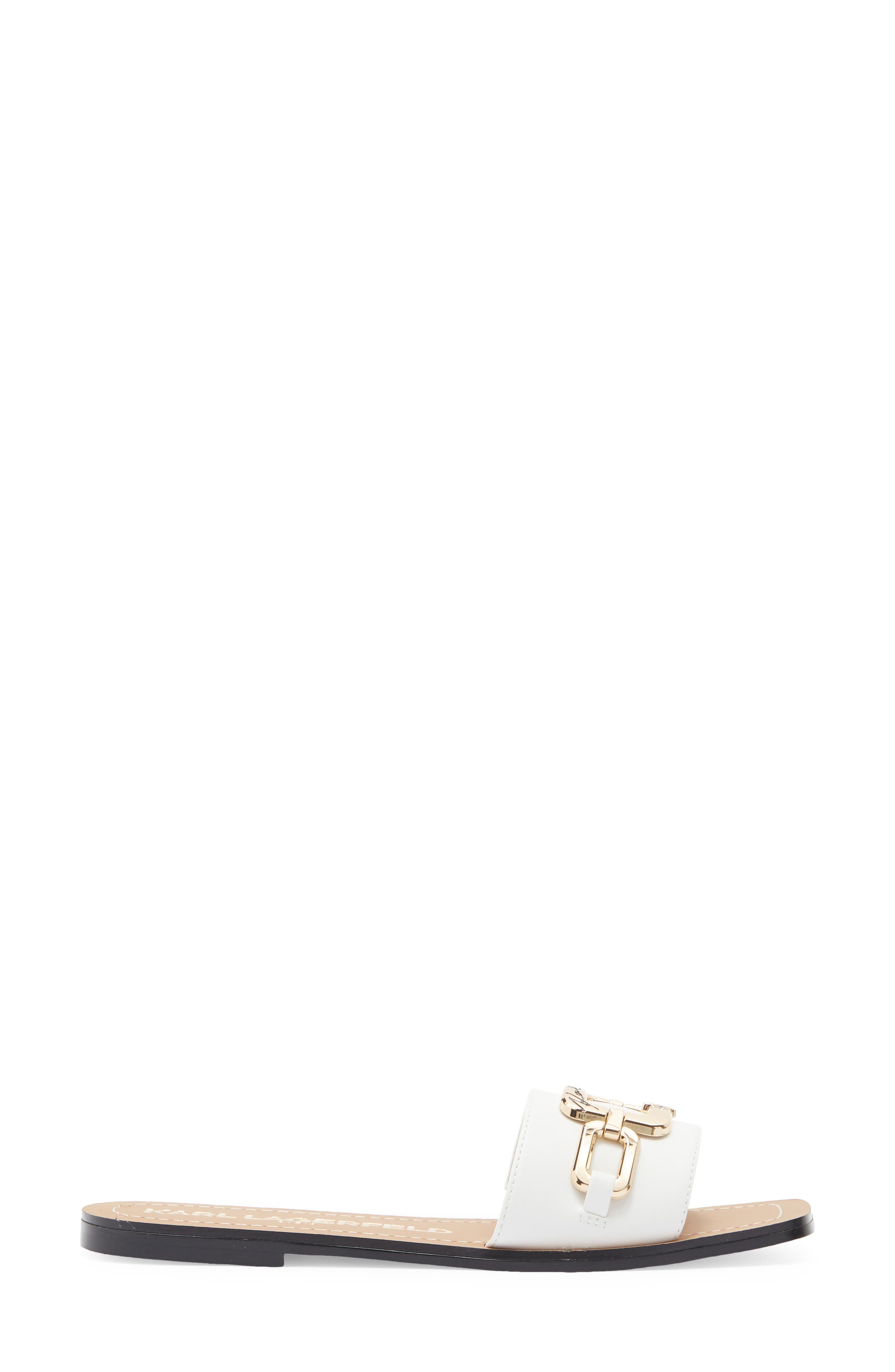 KARL LAGERFELD PARIS Marzella Slide Sandal, Alternate, color, Bright White