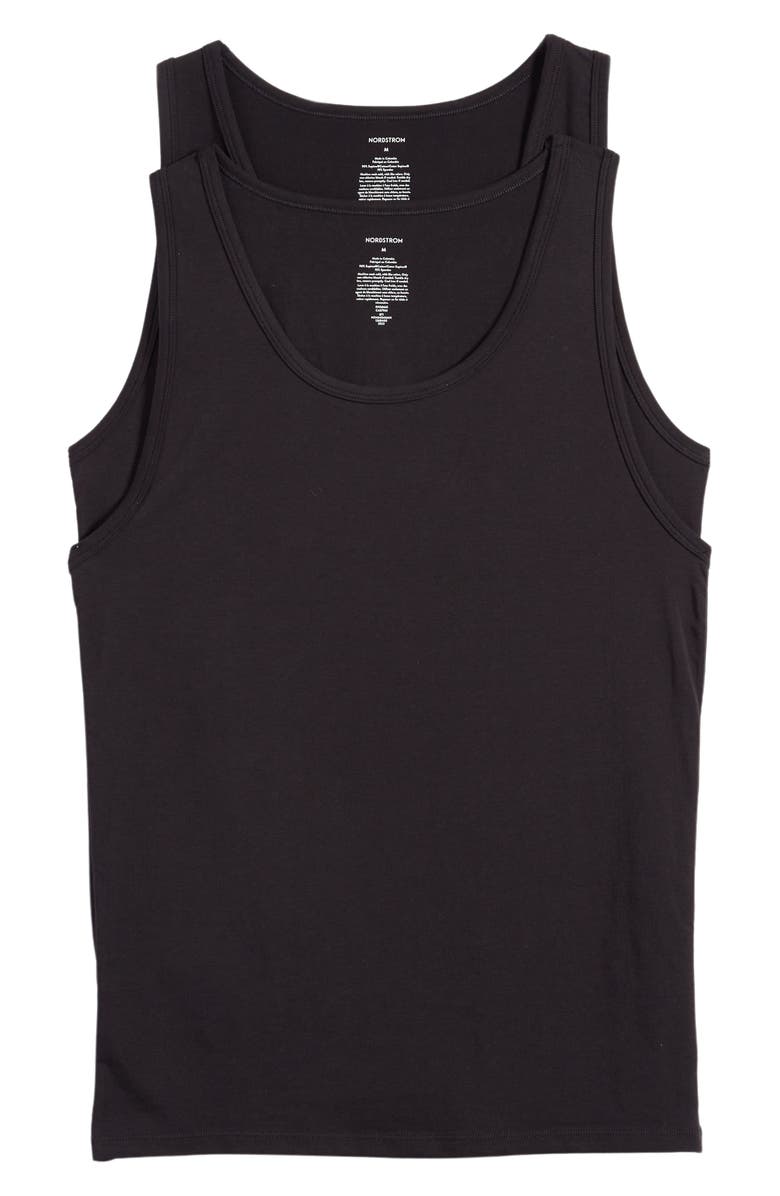 Nordstrom Men's 2-Pack Modern Stretch Tanks, Alternate, color, 