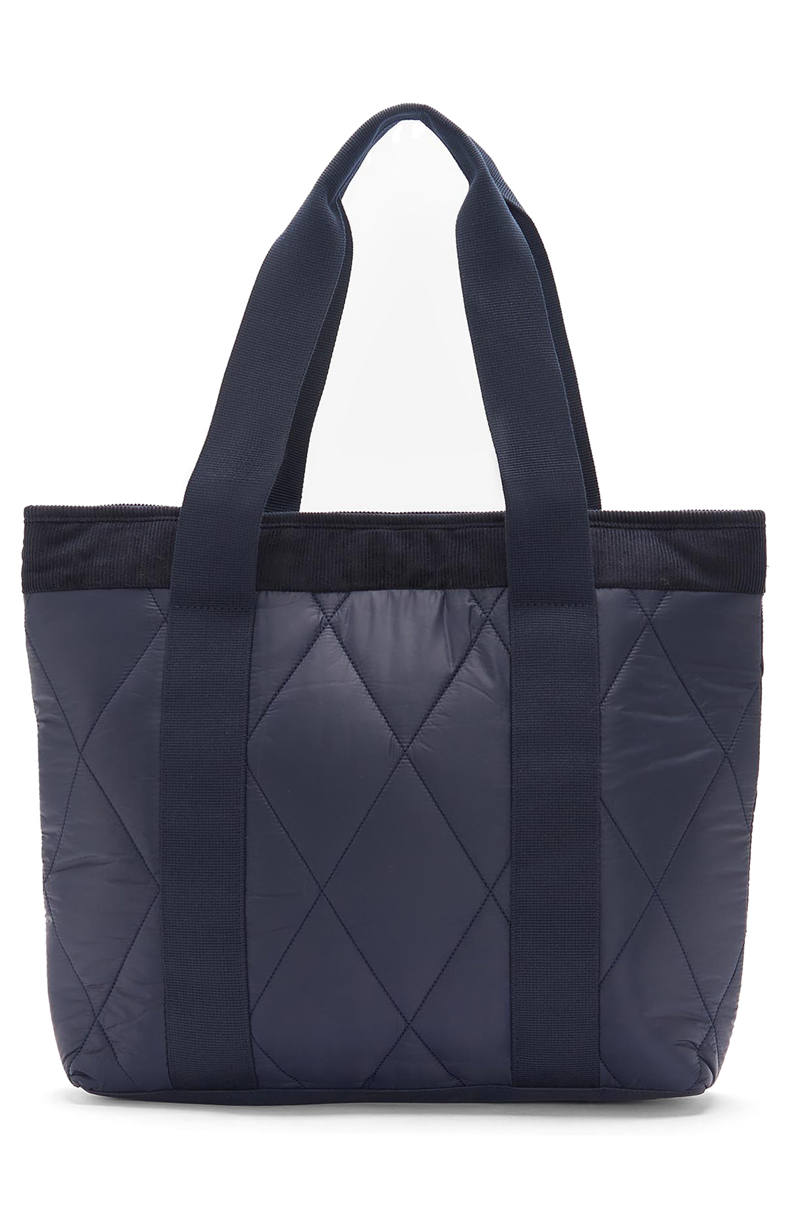 Barbour Healy Mixed Media Tote, Alternate, color, Navy
