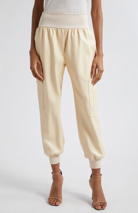 Giles Faux Leather Jogger Pants