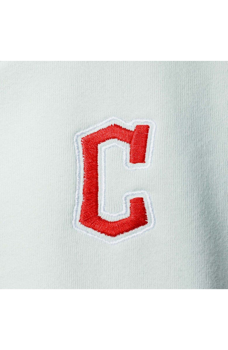 THE WILD COLLECTIVE Women's The Wild Collective Light Blue Cleveland Guardians Two-Hit Quarter-Zip Pullover Top, Alternate, color, 