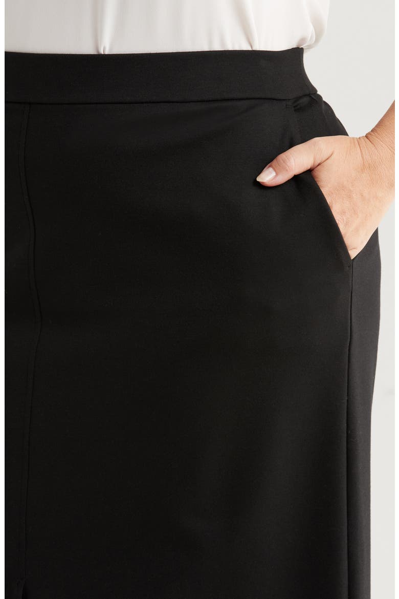 Front Slit Maxi Skirt, Alternate, color, BLACK