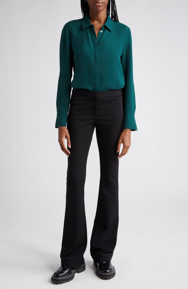 Lafayette 148 New York Waldorf Flare Pants, Alternate, color, Black