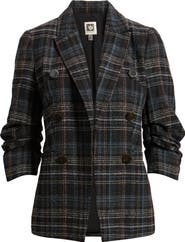 Anne Klein Pleated Sleeve Blazer
