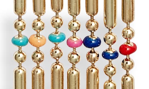 Nordstrom Enamel Dot Ball Chain Fringe Earrings