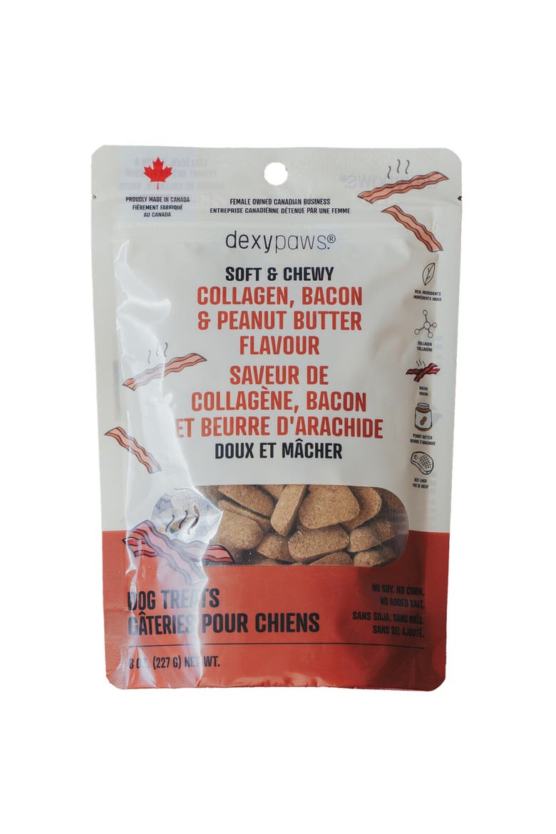 Soft & Chewy, Collagen, Bacon & Peanut Butter, 8oz, Dog Treats, Main, color, Multicolored