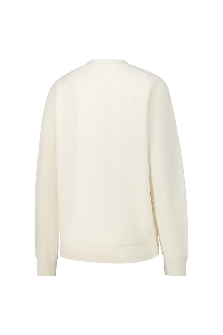 Women's Mitchell & Ness Cream Chicago Bulls Oversprayed Pullover Sweatshirt, Alternate, color, Cream