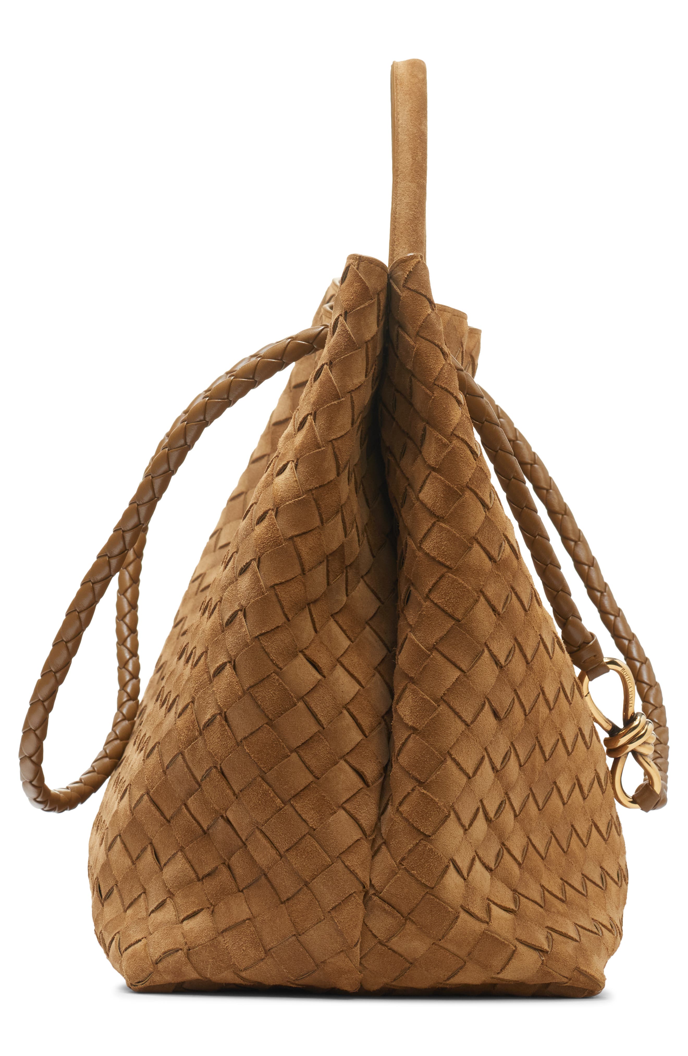 Bottega Veneta Large Andiamo Intrecciato Suede Tote, Alternate, color, 