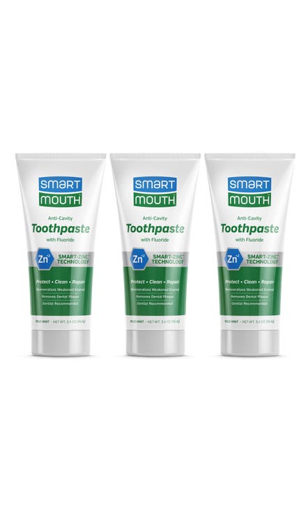 Anti-Cavity Fluoride Toothpaste with Zinc Enamel Strengthening 3-Pack