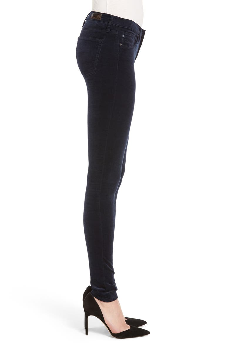 Super Skinny Velvet Leggings, Alternate, color, BLUE NIGHT