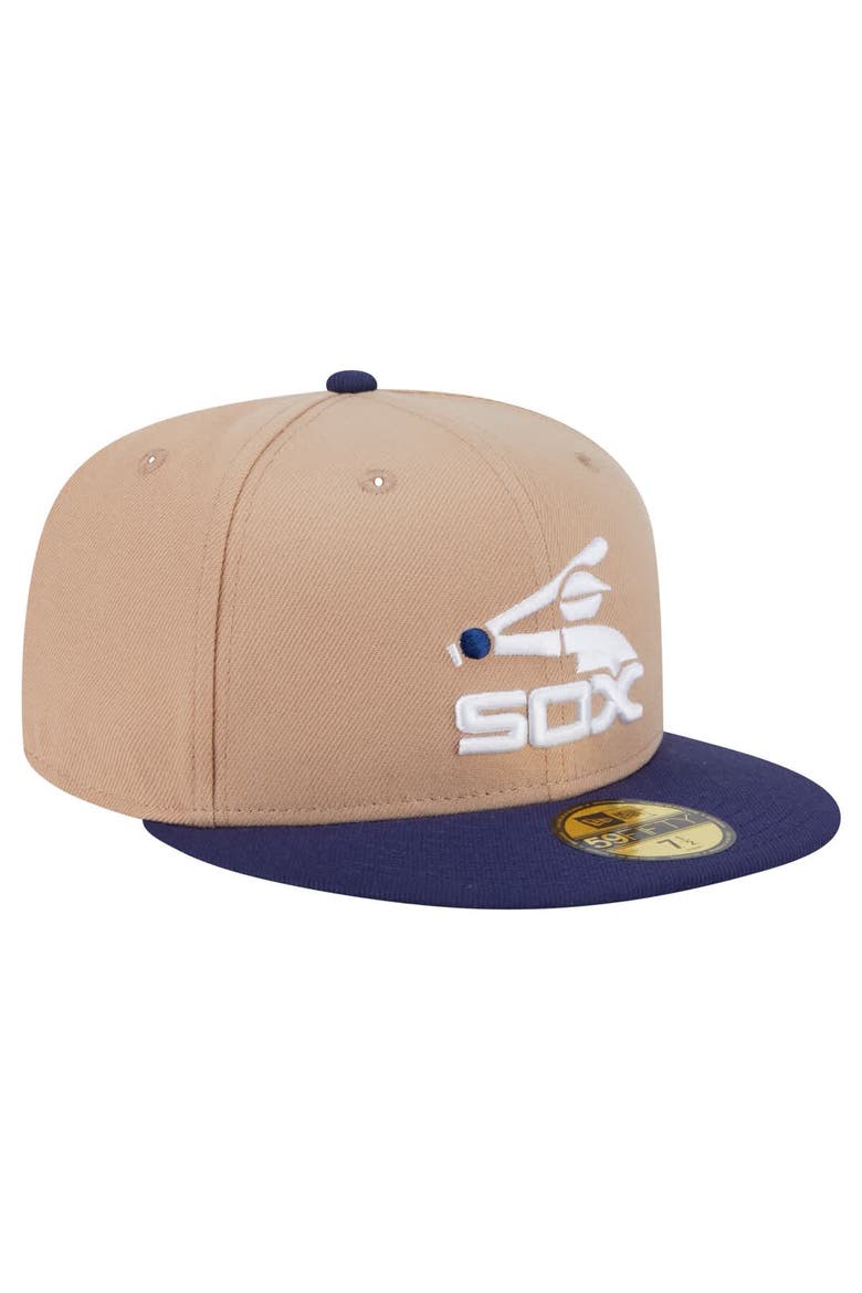 Men's New Era Khaki Chicago White Sox 59FIFTY Fitted Hat, Alternate, color, Khaki