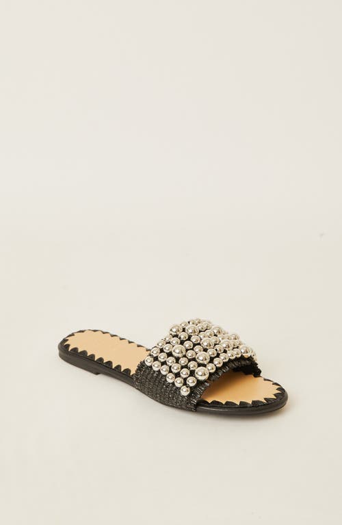 Btb Los Angeles Milos Pearl Slide In Black Silver