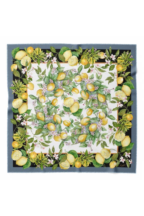 Limoni Fioriti - Silk Foulard for Women