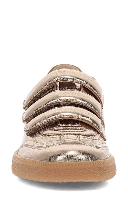 Frye Milly 3 Strap Low Top Sneaker In Dark Gold