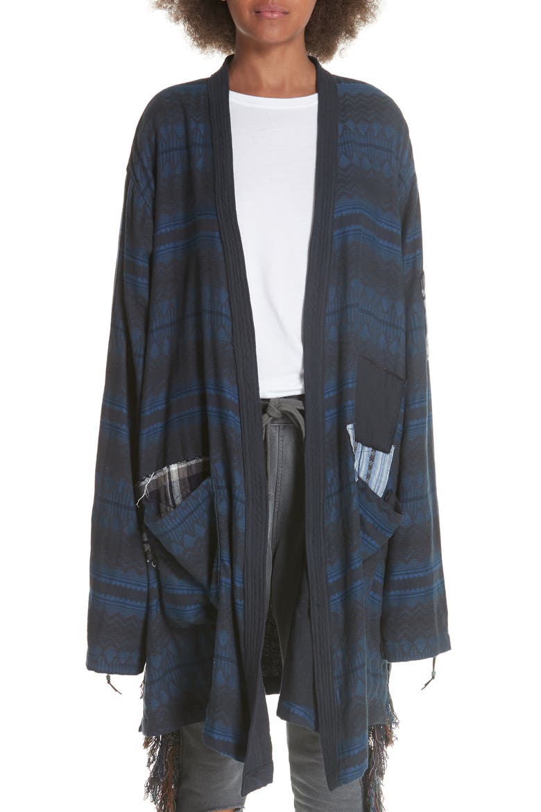 Swarovski Crystal Western Kimono, Main, color, BLUE