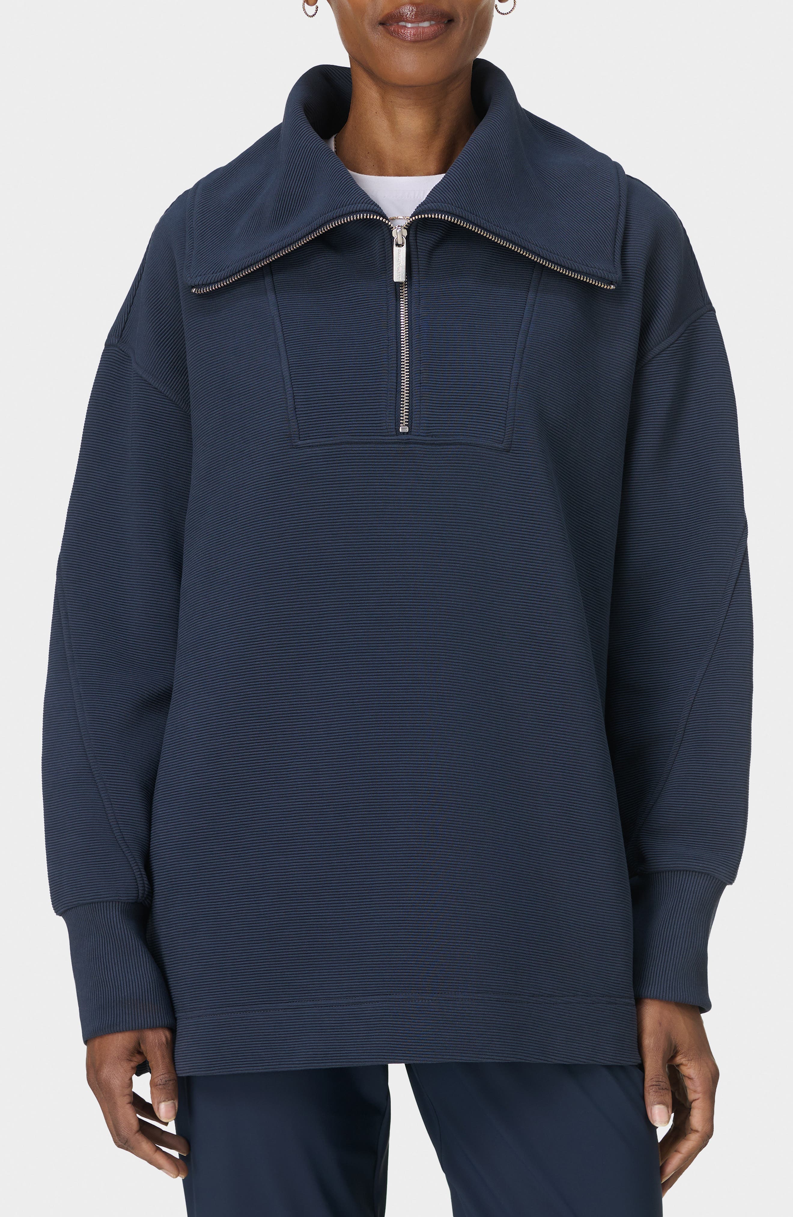 Sweaty Betty Peaceful Rib Half Zip Sweatshirt