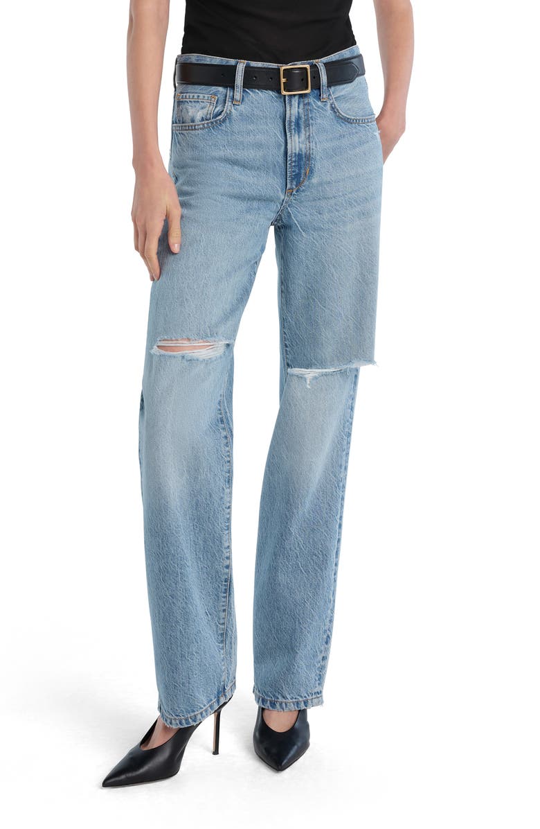 Favorite Daughter The Tommy Low Slung Ripped Straight Leg Jeans, Main, color, 