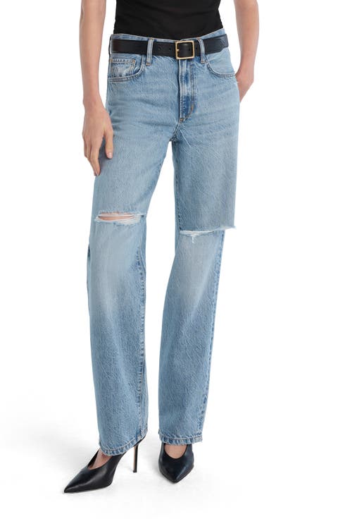 The Tommy Low Slung Ripped Straight Leg Jeans (Flint)