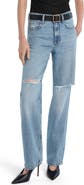 Favorite Daughter The Tommy Low Slung Ripped Straight Leg Jeans