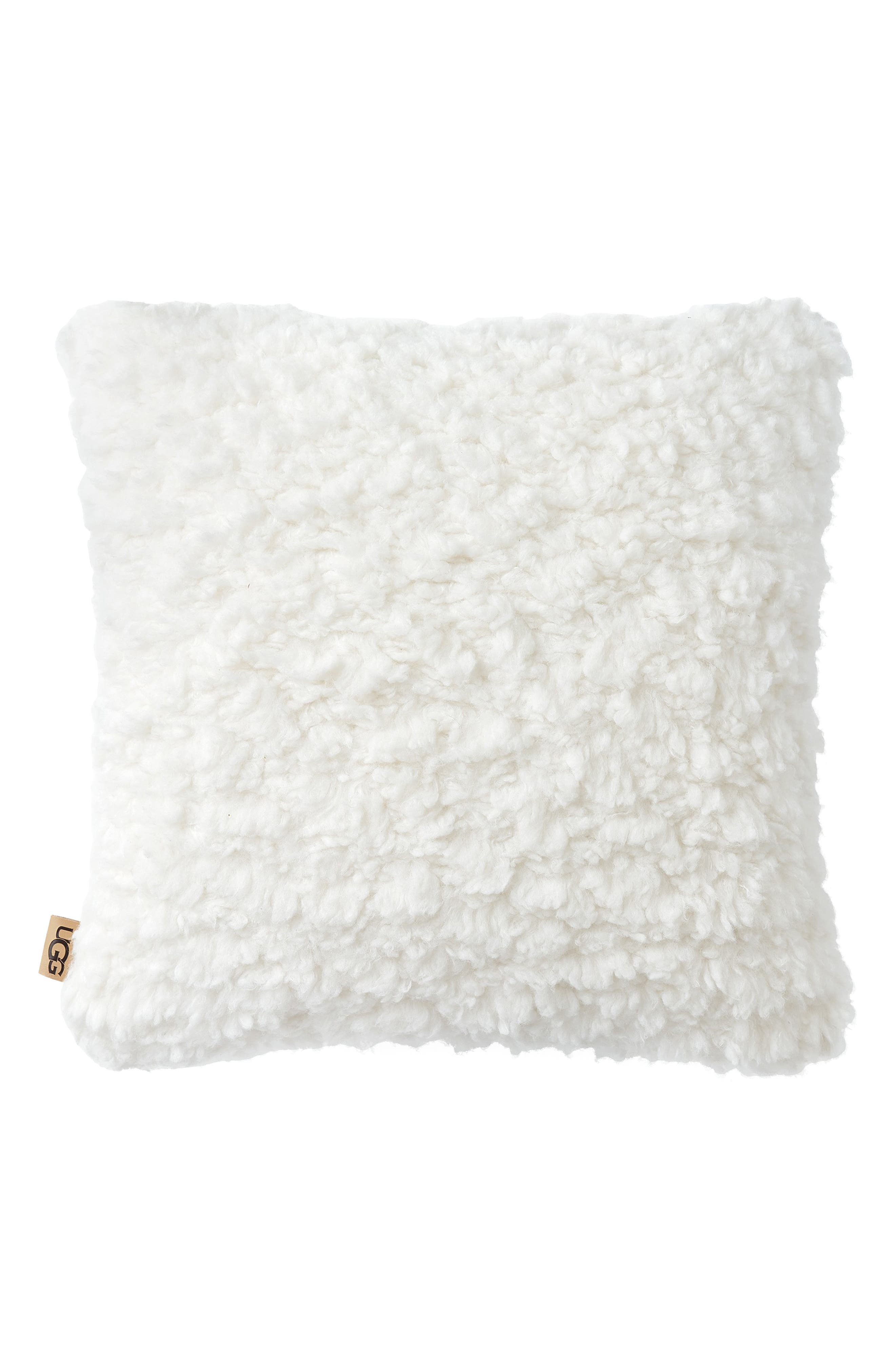 UGG® Shira Fleece Accent Pillow - Snow, One Size