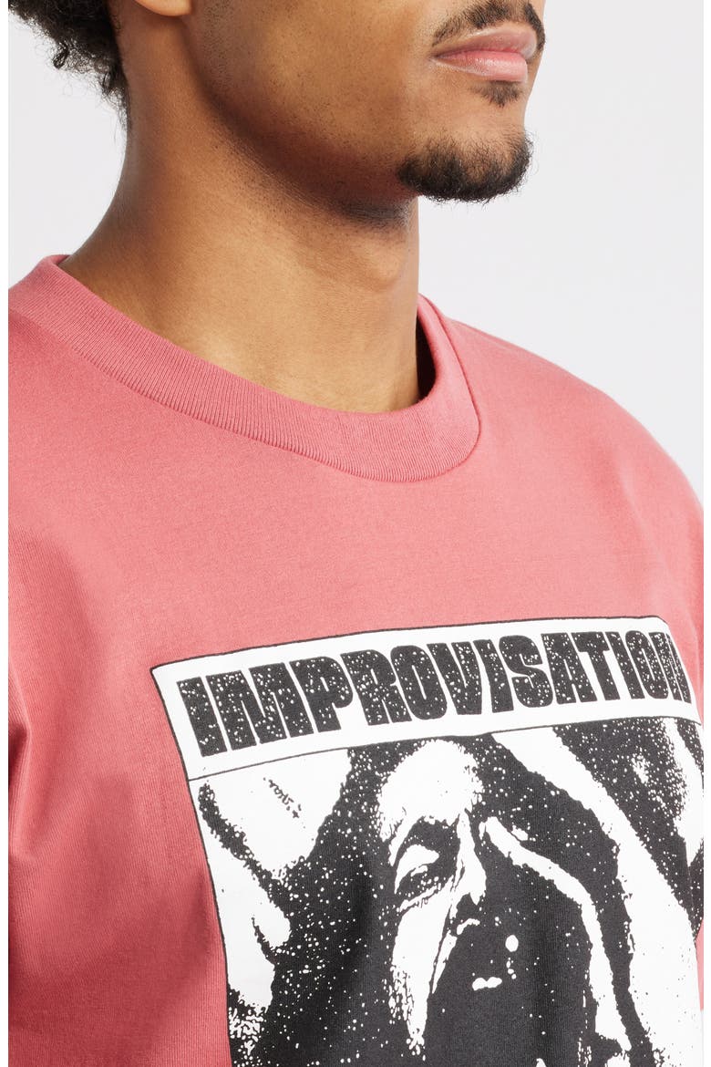 Improvisation Cotton Graphic T-Shirt, Alternate, color, MINERAL RED