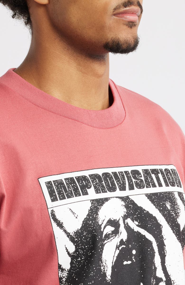 Obey Improvisation Cotton Graphic T-Shirt, Alternate, color, Mineral Red