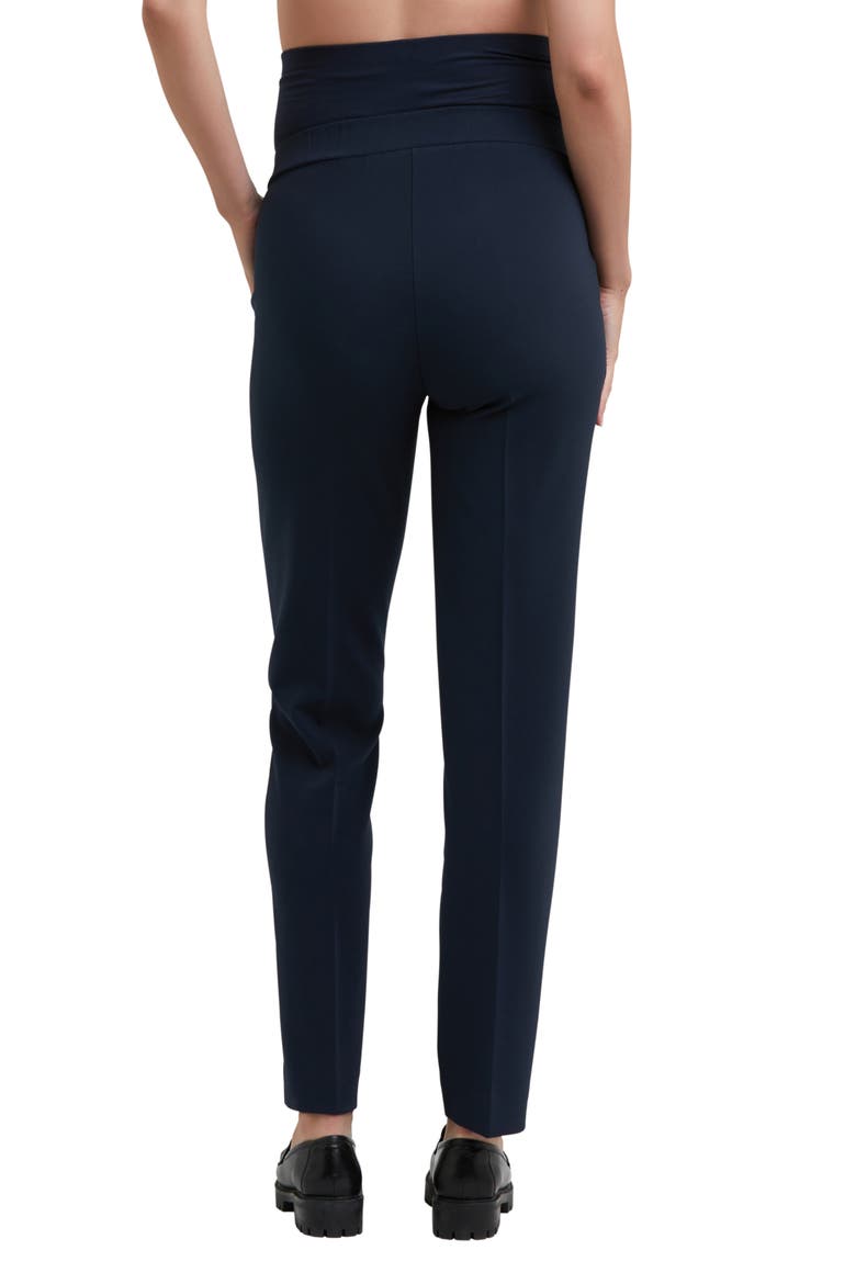 Alexa Classic Cropped Maternity Work Pant, Alternate, color, NAVY