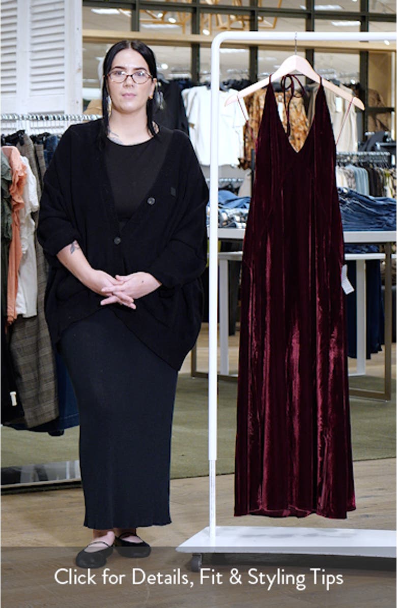 Yve Velvet Halter Dress, sales video thumbnail