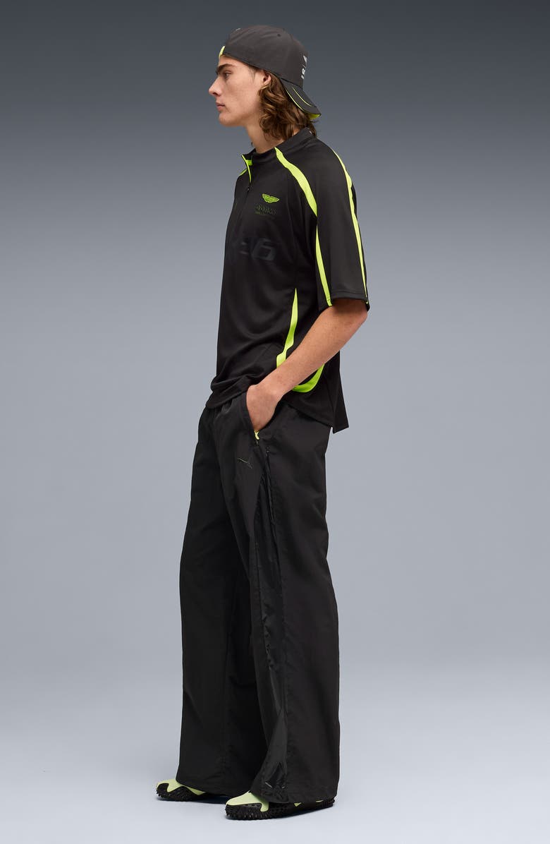 PUMA x AMF1 Lifestyle Short Sleeve Quarter Zip Jersey, Alternate, color, Puma Black