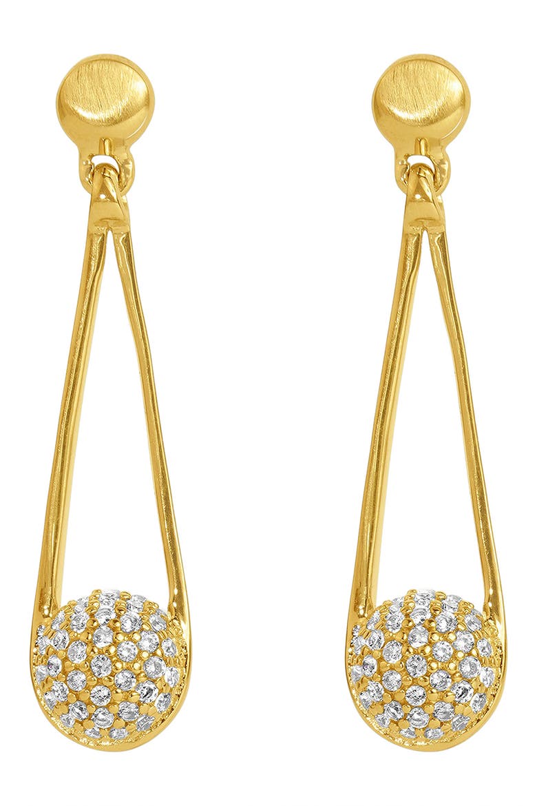 Mini Ipanema Pavé Drop Earrings, Alternate, color, TP 22KYG