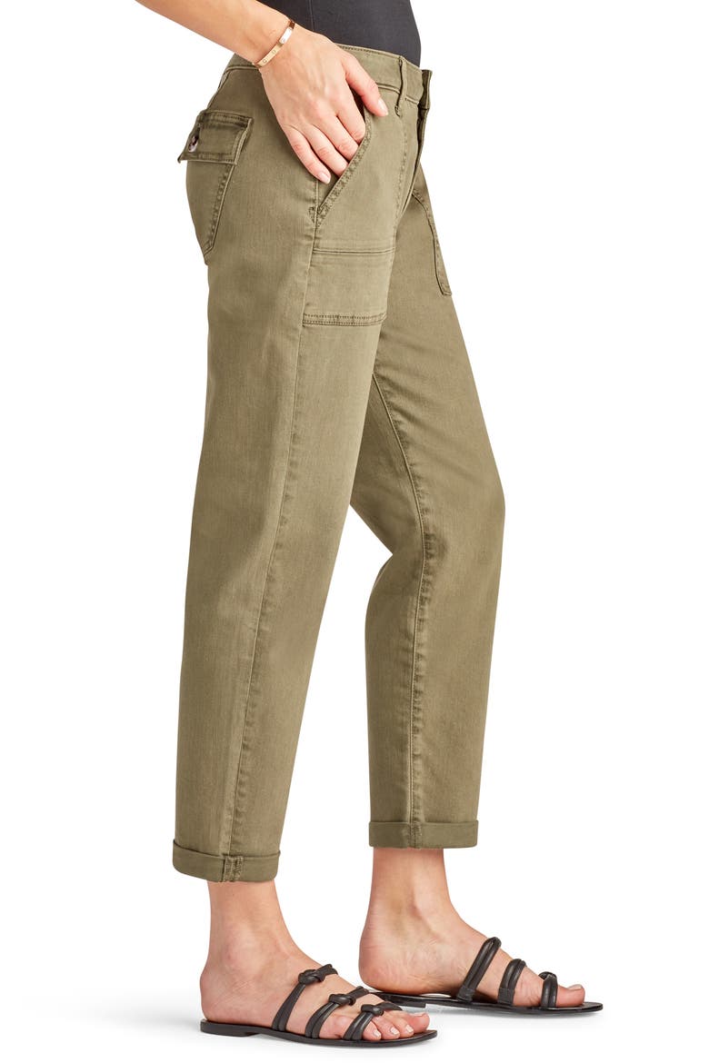 The Cargo Cotton Blend Utility Pants, Alternate, color, MOSS GREEN