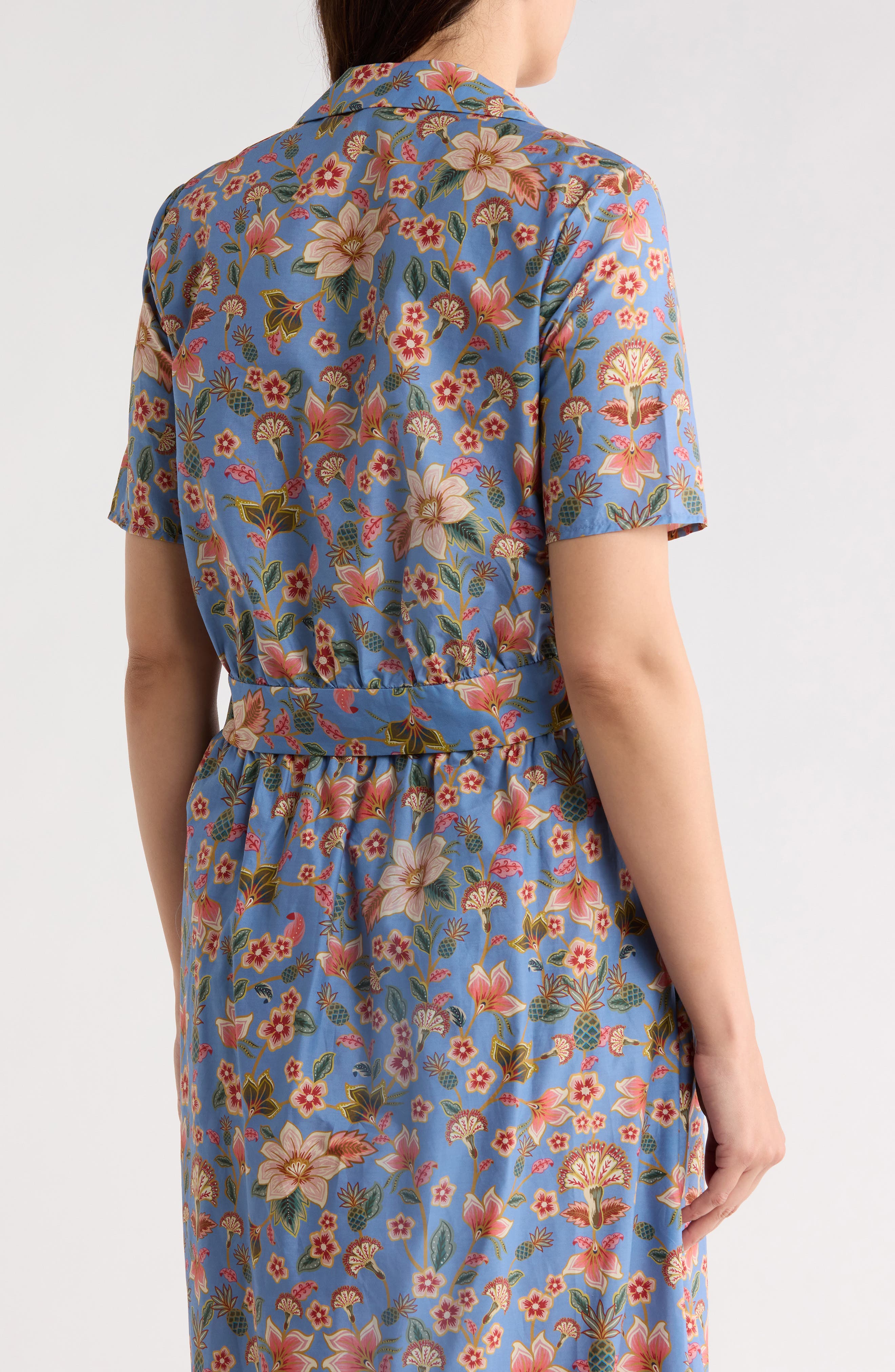 Tie Front Short Sleeve Button-Up Shirt - image 4
