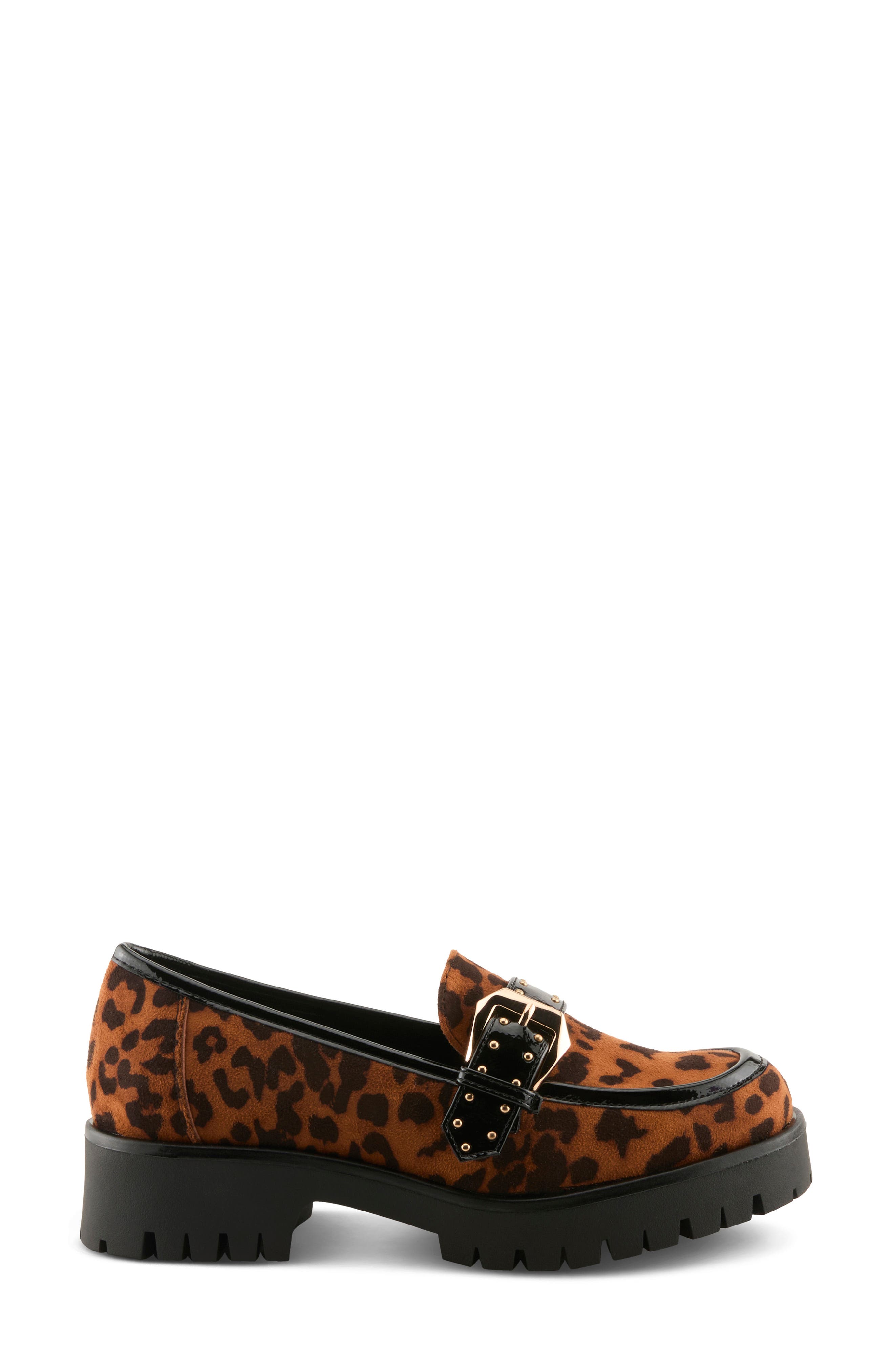 Pacha Lug Sole Platform Loafer, Alternate, color, LEOPARD PRINT