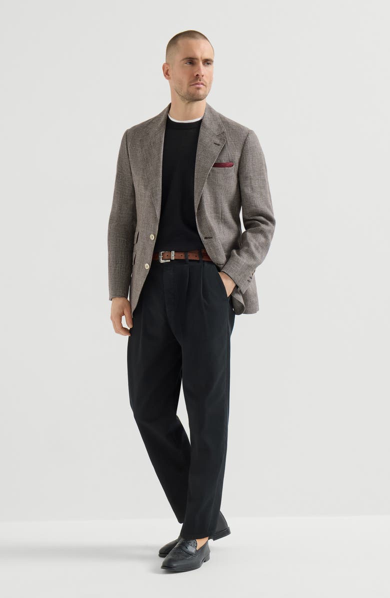 Brunello Cucinelli Lightweight sweater with patches, Alternate, color, 