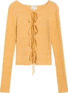 PacSun Margot Tie Front Rib Sweater