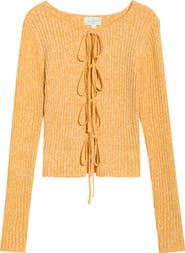 PacSun Margot Tie Front Rib Sweater
