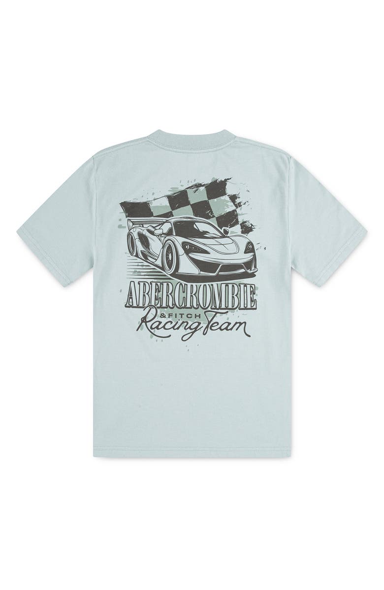 abercrombie kids Kids' Racing Team Graphic Tee, Alternate, color, Gray Mist