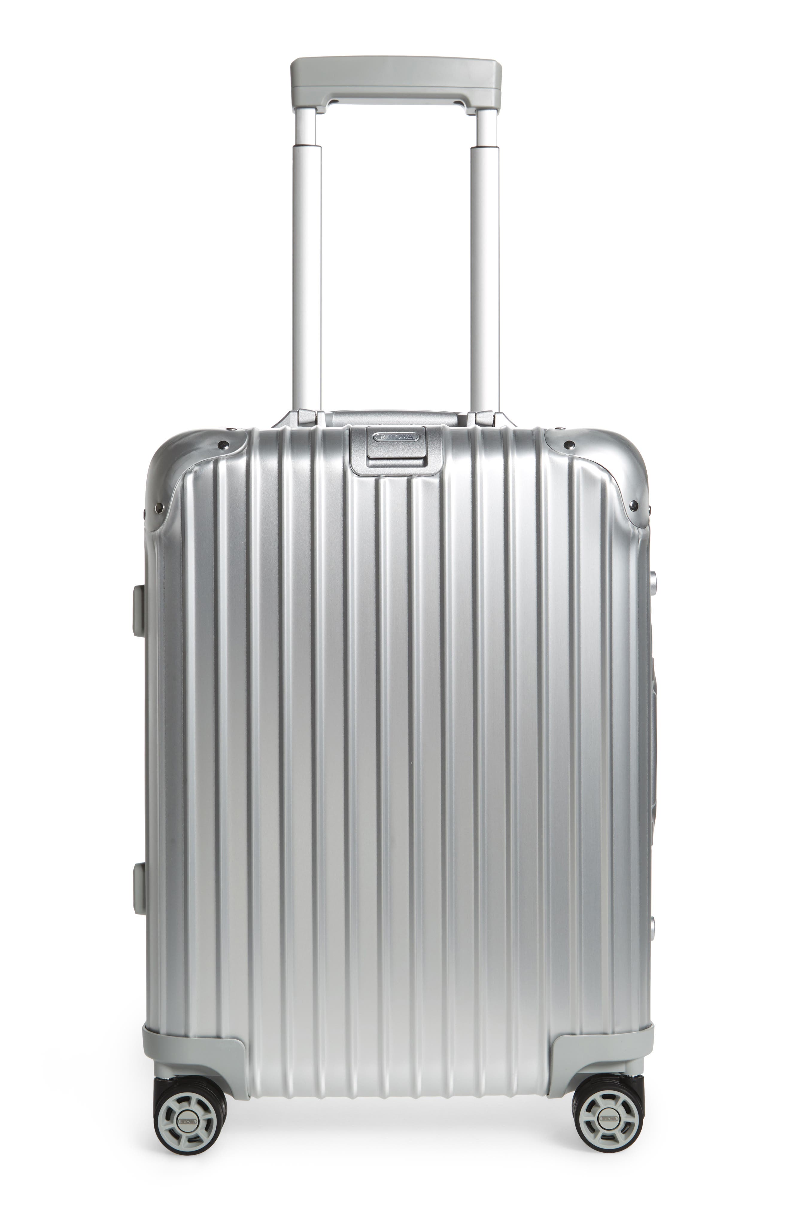 RIMOWA Topas 22-Inch Cabin Multiwheel<sup>®</sup> Aluminum Carry-On, Main, color, 
