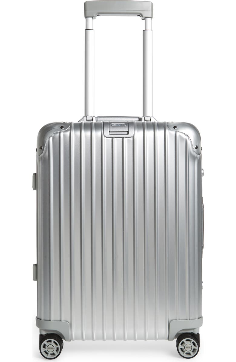 RIMOWA Topas 22-Inch Cabin Multiwheel<sup>®</sup> Aluminum Carry-On, Main, color,