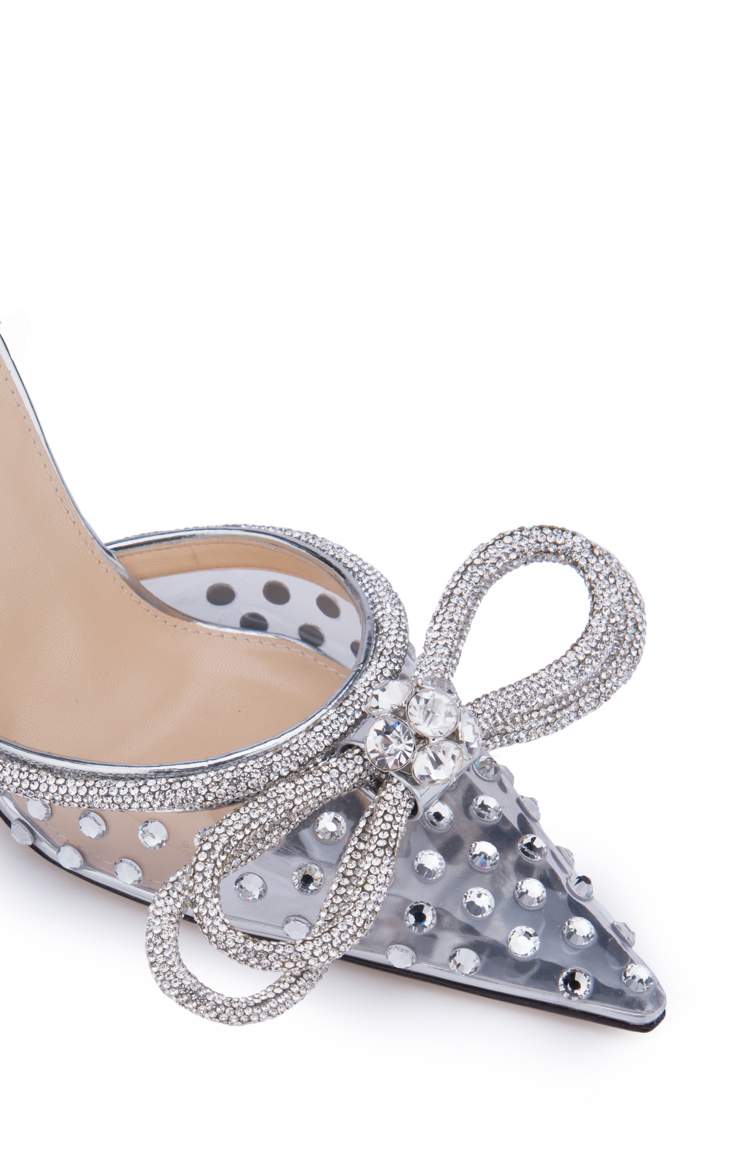 Mach & Mach Double Crystal Bow Pointed Toe Pump, Alternate, color, 