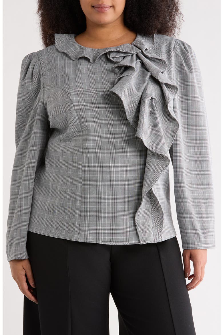 Iconic Plaid Ruffle Top, Main, color, MENSWEAR PLAID