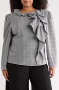 BY DESIGN Iconic Plaid Ruffle Top
