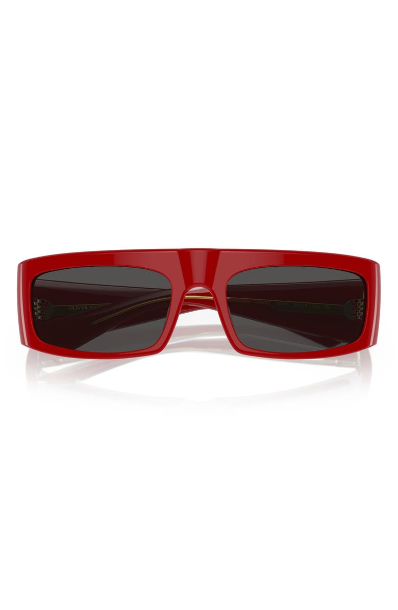 Oliver Peoples x KHAITE 1979C 56mm Rectangular Sunglasses, Alternate, color, Red