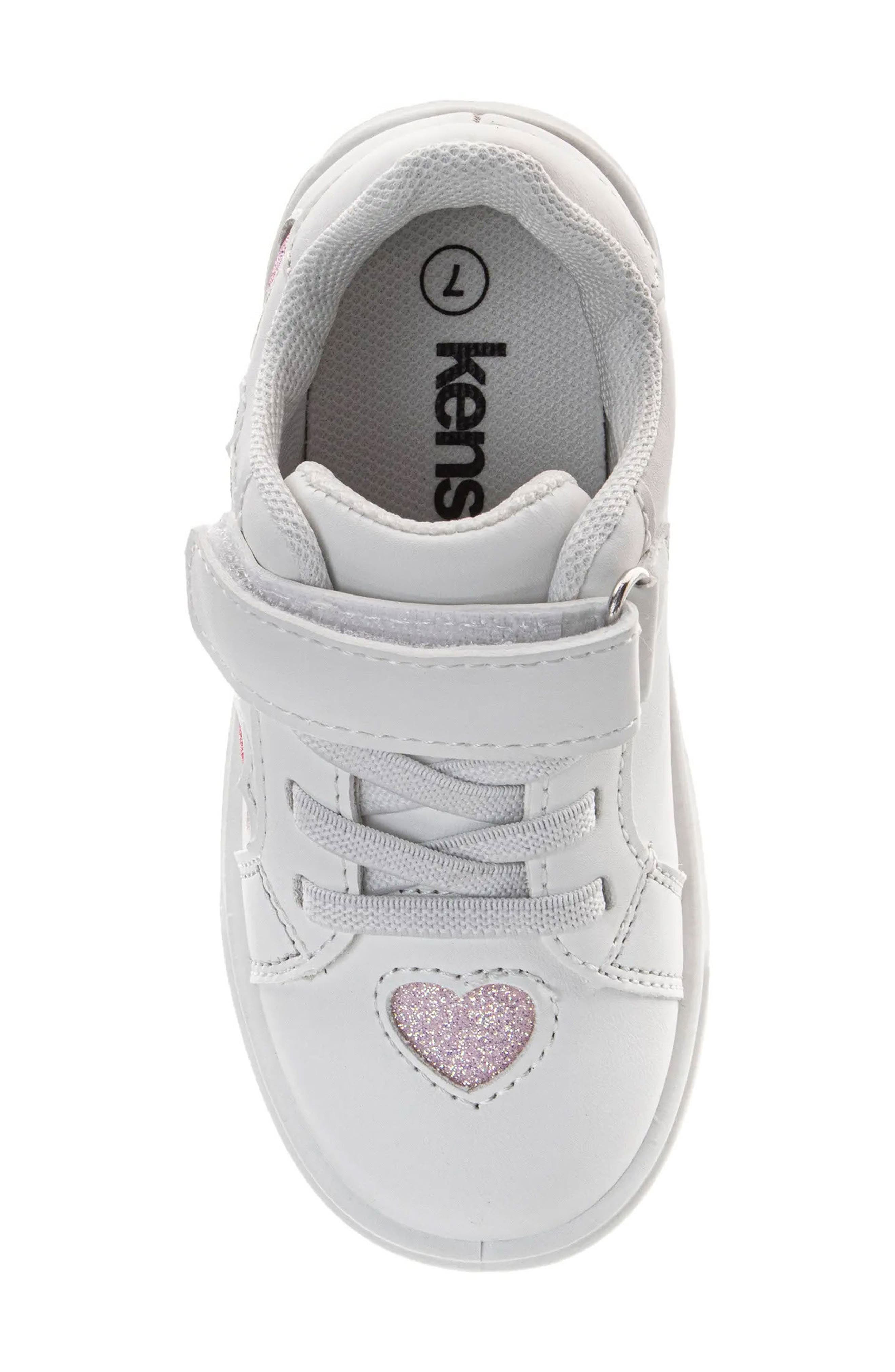 Kensie Girl Sneaker Girls, Alternate, color, White Silver