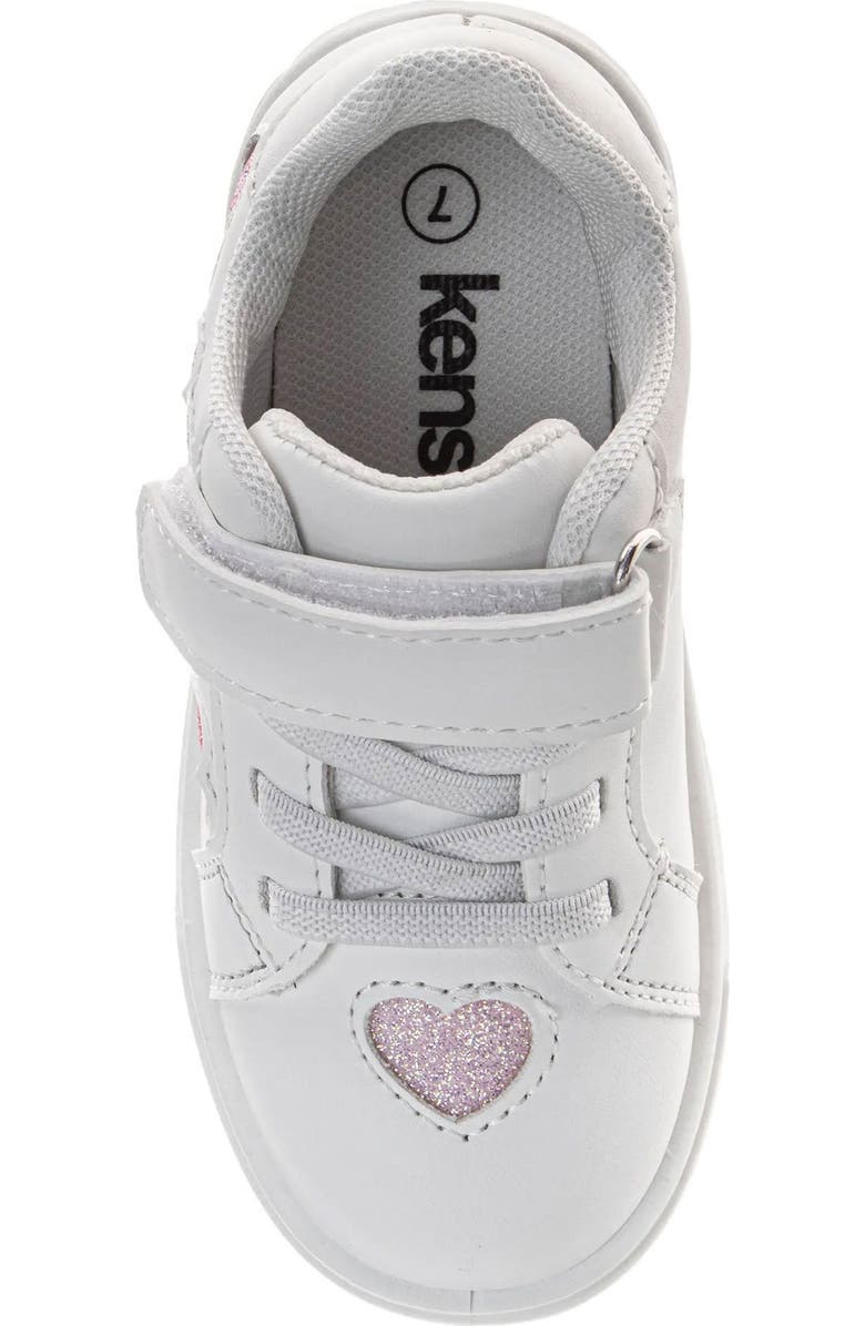 Kensie Girl Sneaker Girls, Alternate, color, White Silver
