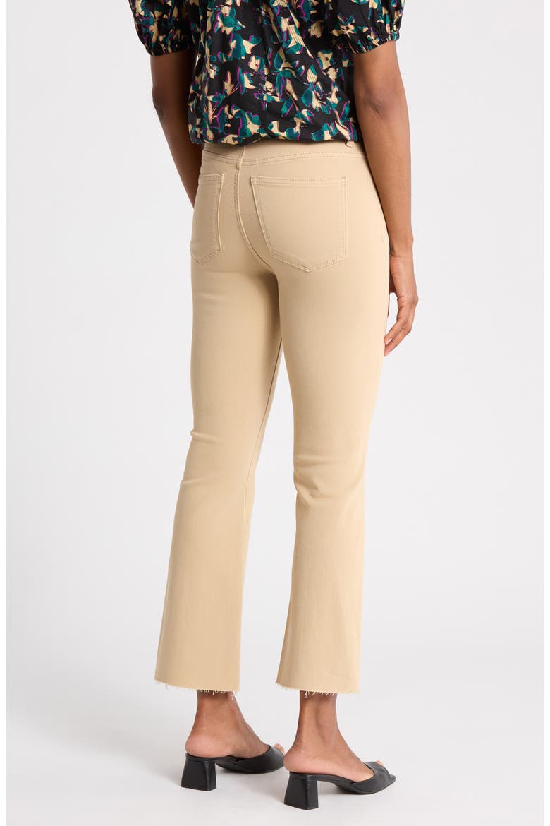 Bridget High Waist Raw Hem Crop Bootcut Jeans, Alternate, color, ALMOND
