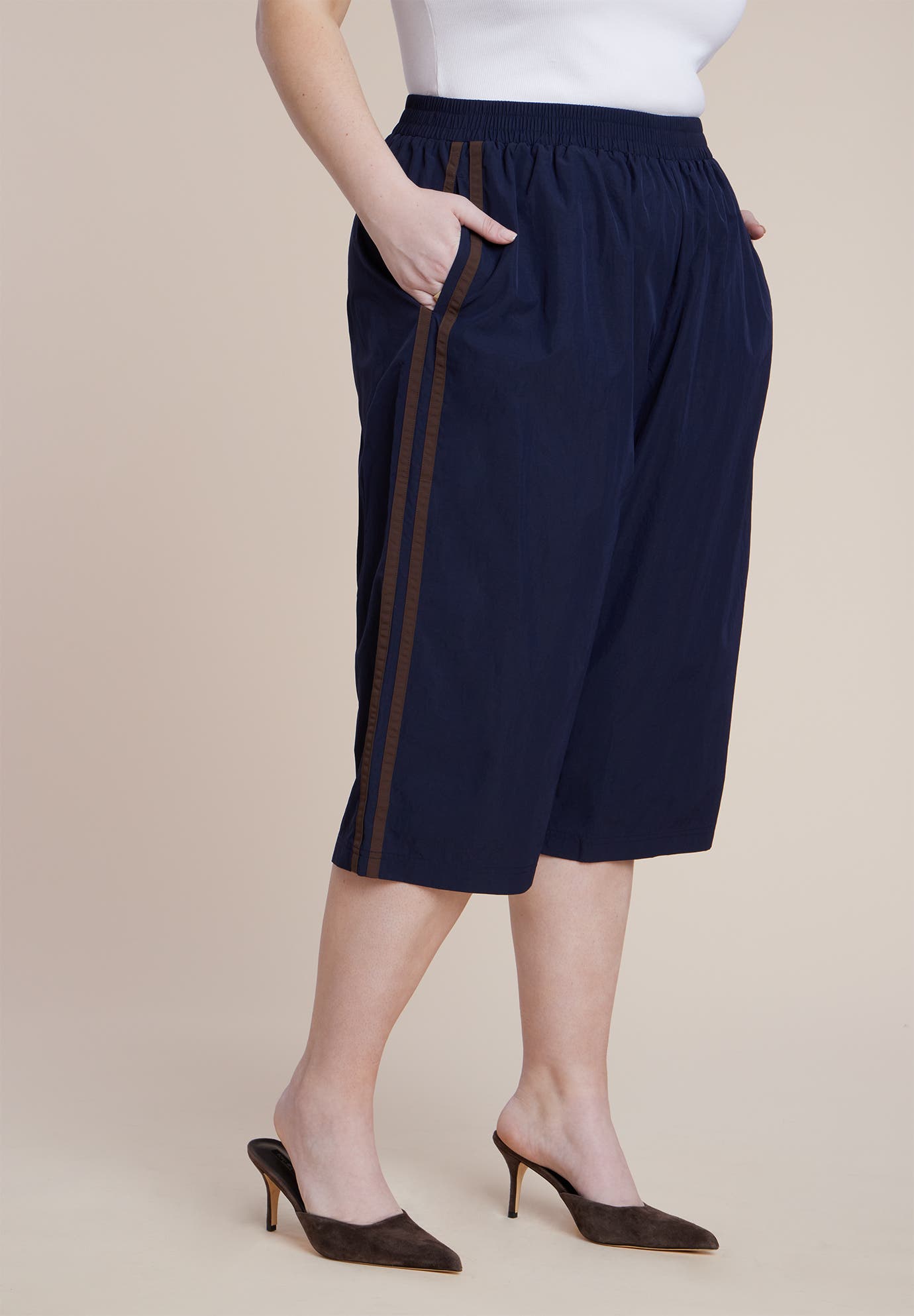 Nylon Side Stripe Culotte - image 2